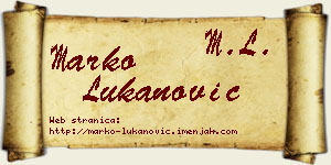 Marko Lukanović vizit kartica